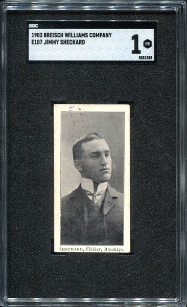 E107 Sheckard Brooklyn Overprint Back SGC 1