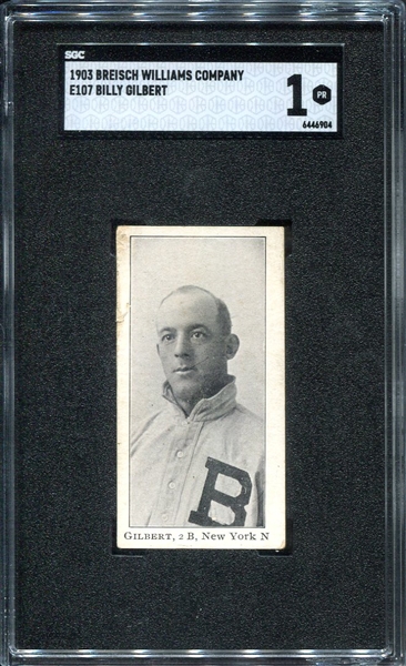 E107 Gilbert New York Giants w/Overprint SGC 1