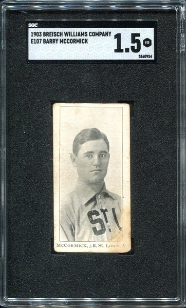 E107 McCormick St. Louis Browns SGC 1.5