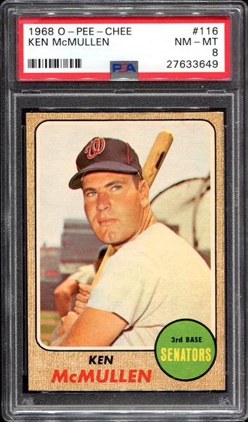 1968 O-Pee-Chee #116 Ken McMullen PSA 8