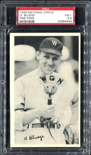 1936 National Chicle Fine Pen O. Bluege PSA 3.5