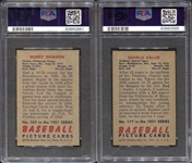 1951 Bowman #167 Dickson & #177 Keller PSA 5.5's