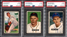 1951 Bowman Lot of 3 PSA 6's Miller Groth & Hartung