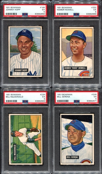 1951 Bowman 4 Different PSA 5s