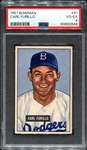 1951 Bowman #81 Carl Furillo PSA 4