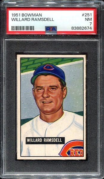 1951 Bowman #251 Willard Ramsdell PSA 7