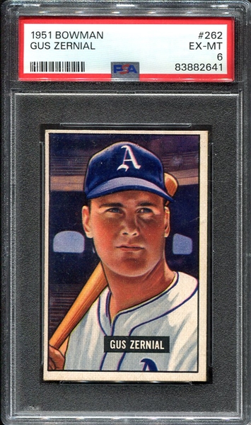 1951 Bowman #262 Gus Zernial PSA 6