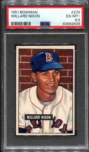 1951 Bowman #270 Willard Nixon RC PSA 6.5