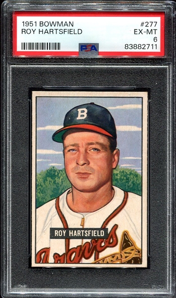 1951 Bowman #277 Roy Hartsfield RC PSA 6