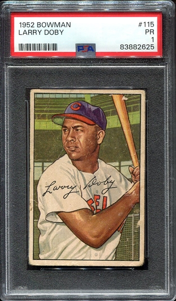 1952 Bowman #115 Larry Doby PSA 1