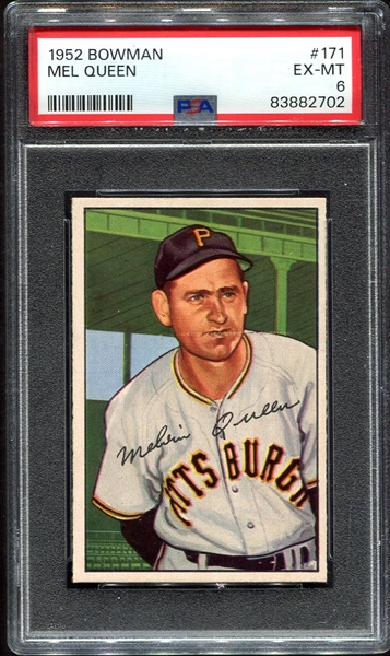 1952 Bowman #171 Mel Queen PSA 6