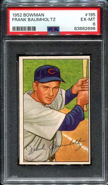 1952 Bowman #195 Frank Baumholtz PSA 6