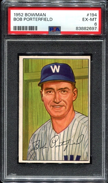1952 Bowman #194 Bob Porterfield PSA 6