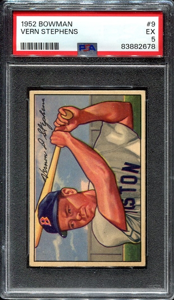 1952 Bowman #9 Vern Stephens PSA 5