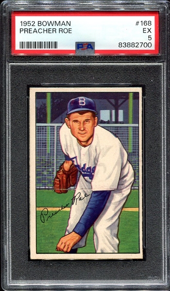 1952 Bowman #16 Preacher Roe PSA 5