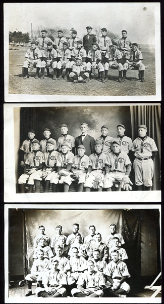 Campion College Baseball RPPCs c.1913-1918 Prairie du Chien Wisconsin