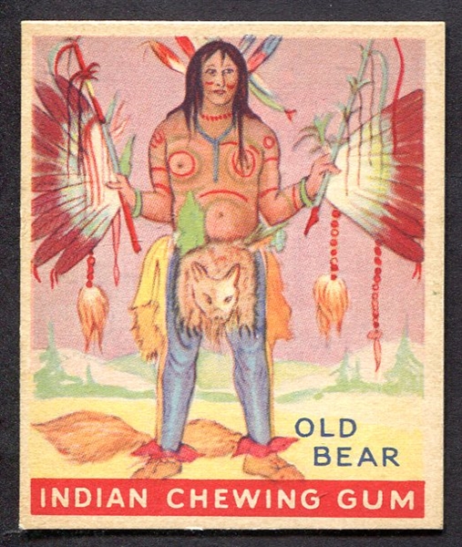 1933 Indian Gum #99 Old Bear Nrmt