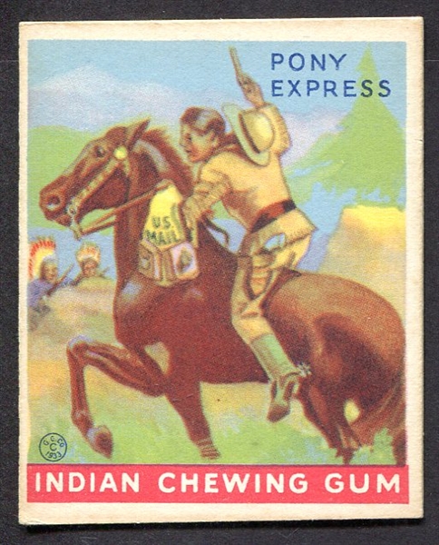 1933 Indian Gum #76 Pony Express