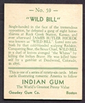 1933 Indian Gum #59 Wild Bill