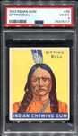 1933 Indian Gum #38 Sitting Bull Blue Panel PSA 4