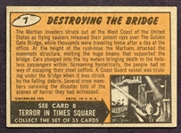 1962 Mars Attacks #7 Destroying the Bridge