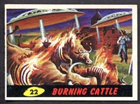 1962 Mars Attacks #22 Burning Cattle