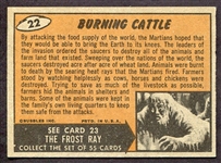 1962 Mars Attacks #22 Burning Cattle