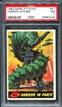 1962 Mars Attacks #41 Horror in Paris PSA 7