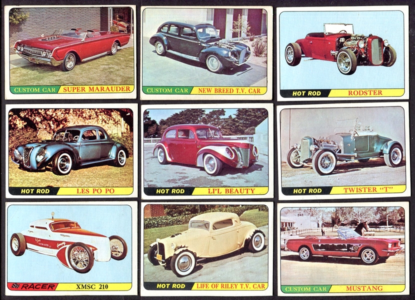 1968 Topps Barris Hot Rods Custom Cars 27 Different Nicer