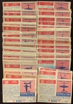 1952 Topps Wings Partial Set of 92 Diff. + Dupes