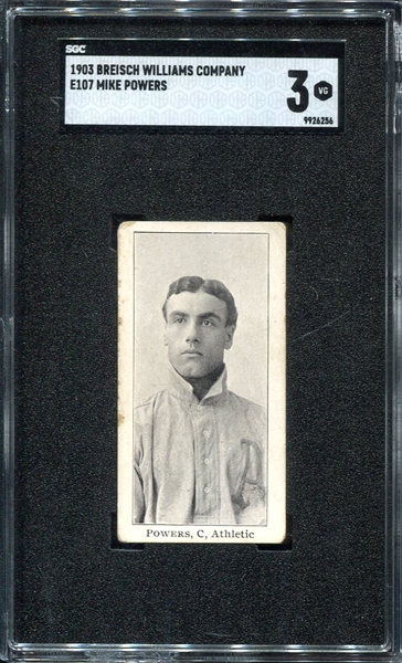 E107 Powers Athletics SGC 3 None Graded Higher