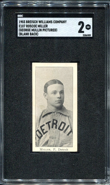 E107 Miller Detroit SGC 2 Highest Graded