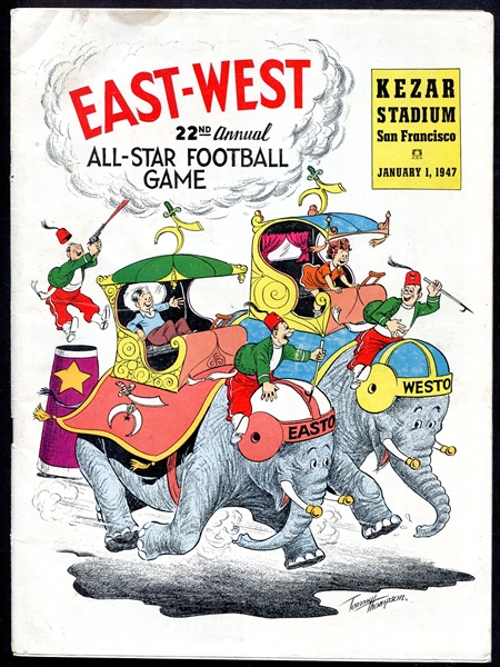 1947 East-West Shrine Bowl Program w/Oakland Oaks BB Team