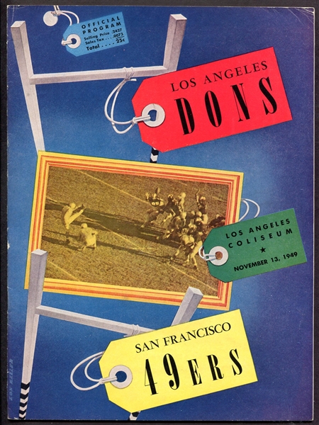 1949 Los Angeles Dons vs. San Francisco 49ers AAFC Program