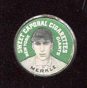 Domino Discs Fred Merkle New York Giants Large Portrait