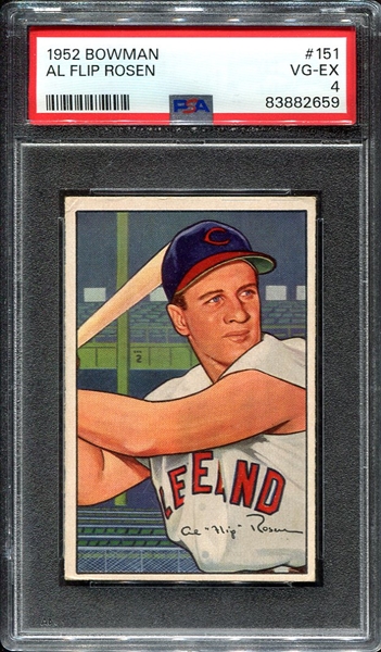 1952 Bowman #151 Al Rosen PSA 4