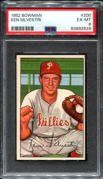 1952 Bowman #200 Ken Silvestri PSA 6