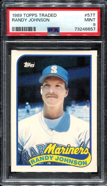 1989 Topps Traded #57T Randy Johnson RC PSA 9