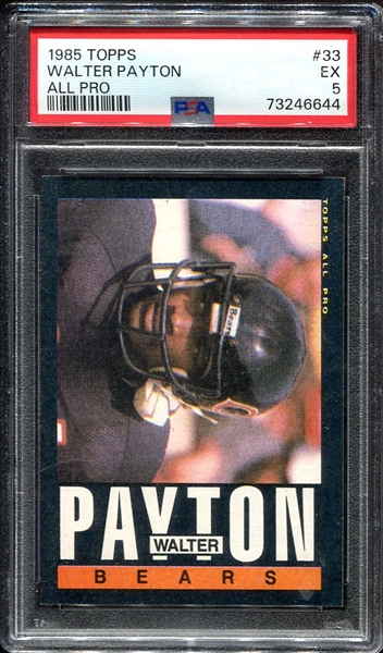 1985 Topps #33 Walter Payton All-Pro PSA 5