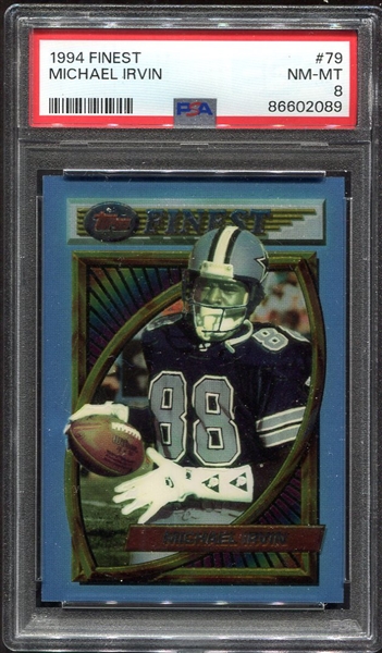 1994 Finest #79 Michael Irvin PSA 8