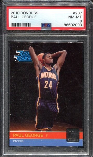 2010 Donruss #237 Paul George RC PSA 8