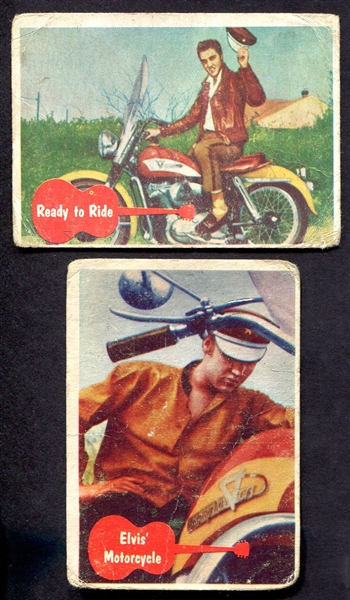 1956 Bubbles Elvis Presley Harley Davidson Cards 