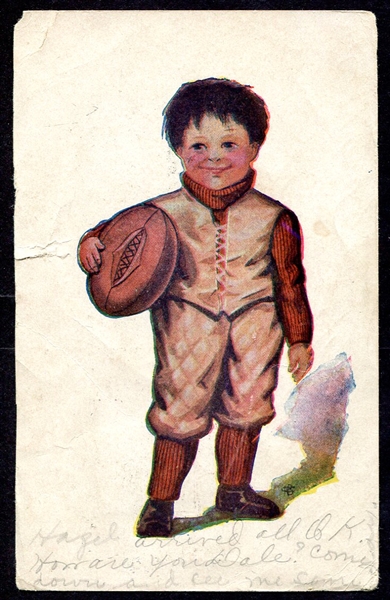 Early 1900s Football Litho Postcard