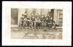 Early 1900s RPPC Football Team AZO Postcard