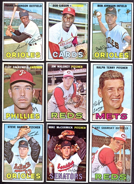 1967 Topps 15 Diff. w/Gibson & F. Robinson