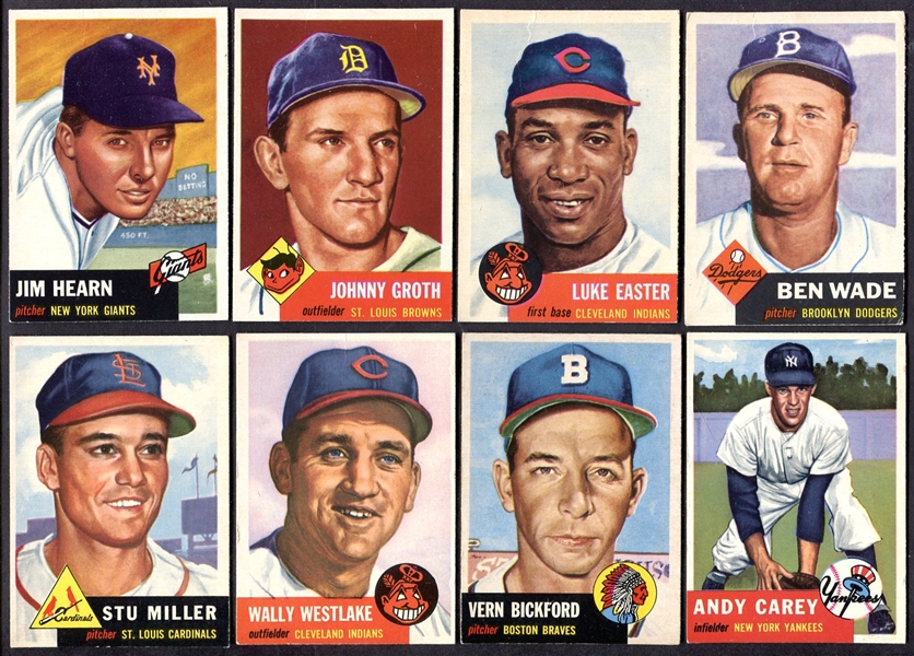 1953 Topps Lot of 16 Diff. w/Stars & High #