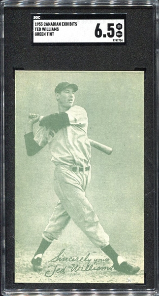 1953 Canadian Exhibit Ted Williams SGC 6.5