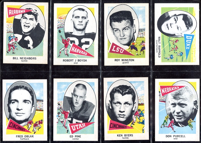 1961 Nu Card Football Complete Set Nrmt+/-