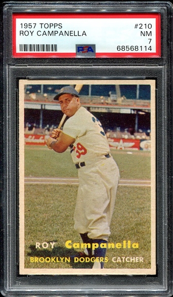 1957 Topps #210 Roy Campanella Brooklyn Dodgers PSA 7