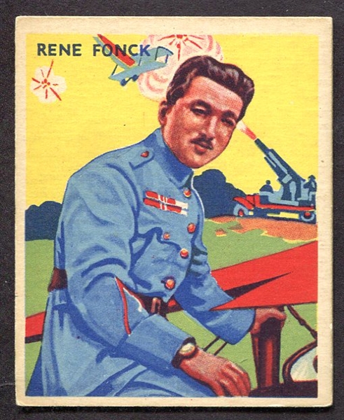 1933 National Chicle Sky Birds #2 Rene Fonck